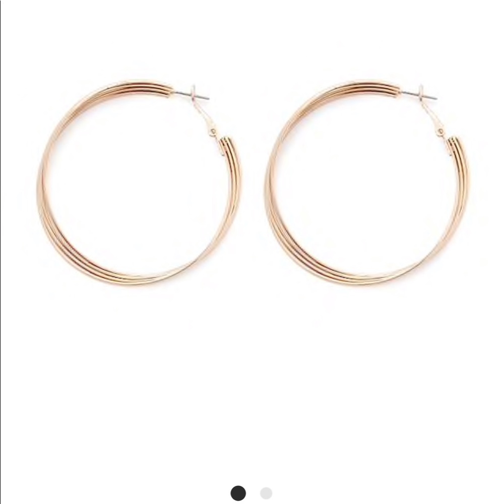 Gold braided hoop earrings